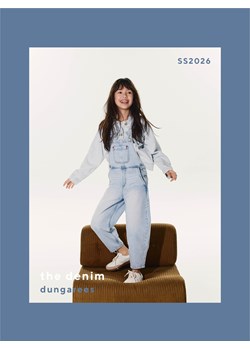 Reserved - Jeansowe ogrodniczki - niebieski ze sklepu Reserved w kategorii Spodnie dziewczęce - zdjęcie 189084579