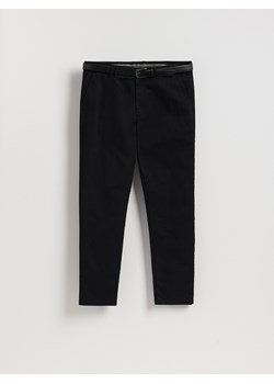 Reserved - Spodnie chino slim z paskiem - czarny ze sklepu Reserved w kategorii Spodnie męskie - zdjęcie 189084939