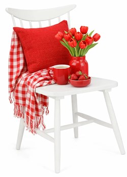 Białe Skandynawskie Krzesło Patyczak N6-P47 ze sklepu Edinos.pl w kategorii Krzesła - zdjęcie 189085859