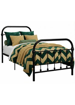 Czarne metalowe łóżko industrialne 90x200 cm R6-Z34 ze sklepu Edinos.pl w kategorii Łóżka i materace - zdjęcie 189085865