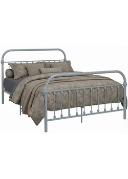 Szare metalowe łóżko industrialne 140x200 cm N6-E52 ze sklepu Edinos.pl w kategorii Łóżka i materace - zdjęcie 189085866