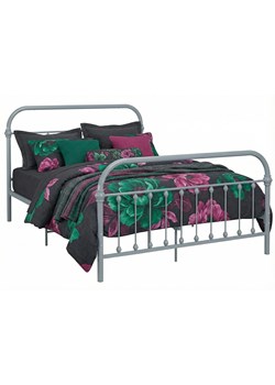 Szare metalowe łóżko w stylu loftowym 160x200 cm B1-F47 ze sklepu Edinos.pl w kategorii Łóżka i materace - zdjęcie 189085867