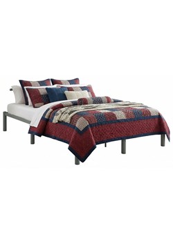 Szare metalowe łóżko w stylu industrialnym 140 x 200 cm Z8-G47 ze sklepu Edinos.pl w kategorii Łóżka i materace - zdjęcie 189085869