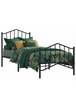 Czarne metalowe łóżko pojedyncze 100x200cm - Honta ze sklepu Edinos.pl w kategorii Łóżka i materace - zdjęcie 189085906