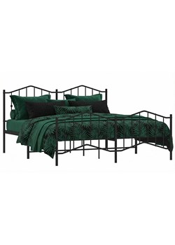 Czarne metalowe łóżko małżeńskie 180x200cm S1-E02 ze sklepu Edinos.pl w kategorii Łóżka i materace - zdjęcie 189085908