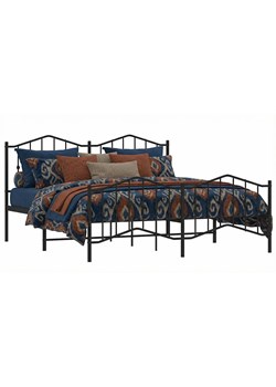 Czarne metalowe łóżko małżeńskie 200x200cm M0-B70 ze sklepu Edinos.pl w kategorii Łóżka i materace - zdjęcie 189085909