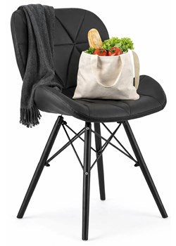 Czarne krzesło kuchenne S8-C20 ze sklepu Edinos.pl w kategorii Krzesła - zdjęcie 189085917