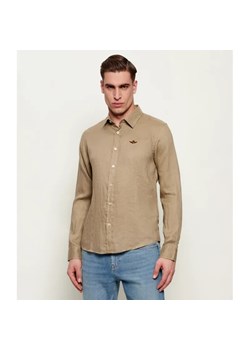 Aeronautica Militare Lniana koszula | Regular Fit ze sklepu Gomez Fashion Store w kategorii Koszule męskie - zdjęcie 189086758