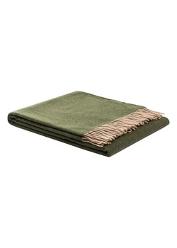 Lanerossi Wełniany koc "Ulisse" w kolorze ciemnozielonym - 180 x 130 cm ze sklepu Limango Polska w kategorii Tekstylia - zdjęcie 189089388