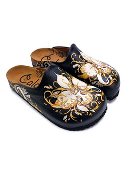 Calceo Chodaki w kolorze czarnym ze wzorem ze sklepu Limango Polska w kategorii Klapki damskie - zdjęcie 189090395