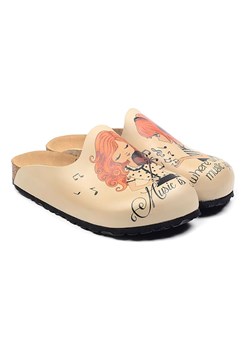 Calceo Chodaki w kolorze beżowym ze wzorem ze sklepu Limango Polska w kategorii Klapki damskie - zdjęcie 189090425