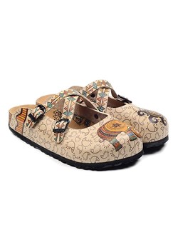 Calceo Chodaki w kolorze beżowym ze wzorem ze sklepu Limango Polska w kategorii Klapki damskie - zdjęcie 189090526