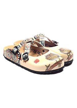 Calceo Chodaki w kolorze beżowym ze wzorem ze sklepu Limango Polska w kategorii Klapki damskie - zdjęcie 189090599