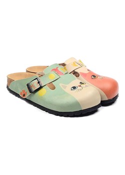 Calceo Chodaki w kolorze miętowo-beżowym ze wzorem ze sklepu Limango Polska w kategorii Klapki damskie - zdjęcie 189090669