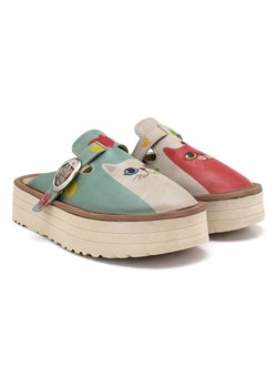 Calceo Chodaki w kolorze turkusowo-beżowo-czerwonym ze sklepu Limango Polska w kategorii Klapki damskie - zdjęcie 189090699