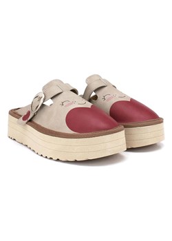 Calceo Chodaki w kolorze beżowo-czerwonym ze sklepu Limango Polska w kategorii Klapki damskie - zdjęcie 189090739