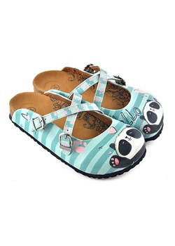 Calceo Chodaki w kolorze turkusowym ze wzorem ze sklepu Limango Polska w kategorii Klapki damskie - zdjęcie 189091027