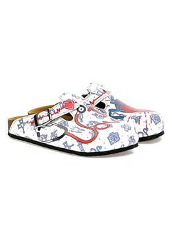 Calceo Chodaki w kolorze białym ze wzorem ze sklepu Limango Polska w kategorii Klapki damskie - zdjęcie 189091097