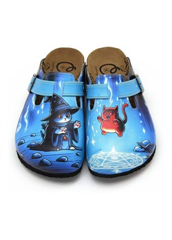 Calceo Chodaki w kolorze niebieskim ze wzorem ze sklepu Limango Polska w kategorii Klapki damskie - zdjęcie 189091306