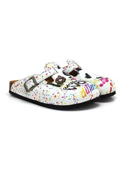 Calceo Chodaki w kolorze białym ze wzorem ze sklepu Limango Polska w kategorii Klapki damskie - zdjęcie 189091398