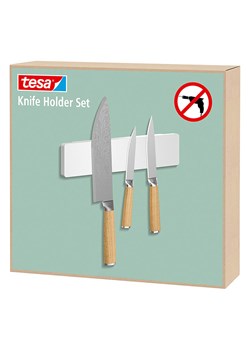 tesa Magnetyczna listwa w kolorze białym na noże - 26,5 x 6,5 cm ze sklepu Limango Polska w kategorii Noże kuchenne - zdjęcie 189094806