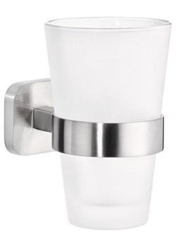 tesa Kubek łazienkowy "Esteetic" w kolorze srebrnym - wys. 12,5 cm ze sklepu Limango Polska w kategorii Dozowniki do mydła - zdjęcie 189095017