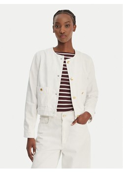 Tommy Hilfiger Kurtka jeansowa Lady WW0WW48591 Biały Regular Fit ze sklepu MODIVO w kategorii Kurtki damskie - zdjęcie 189095287