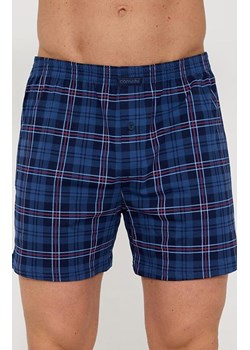 Bawełniane bokserki męskie w kratkę 002/338, Kolor granatowy-wzór, Rozmiar 2XL, Cornette ze sklepu Primodo w kategorii Majtki męskie - zdjęcie 189096315