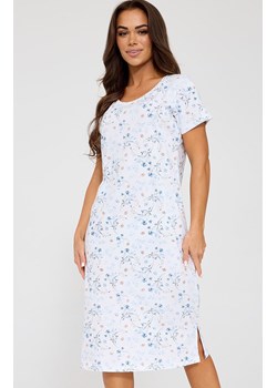 Bawełniana koszula nocna damska na krótki rękaw Florence 799/351, Kolor ecru-wzór, Rozmiar 2XL, Cornette ze sklepu Primodo w kategorii Koszule nocne - zdjęcie 189096318