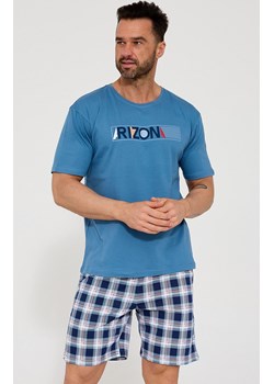 Bawełniana piżama męska Arizona 326/204, Kolor niebieski-wzór, Rozmiar 2XL, Cornette ze sklepu Primodo w kategorii Piżamy męskie - zdjęcie 189096329