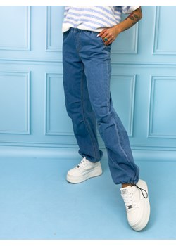 SPODNIE JEANSOWE SPADOCHRONOWE ZE ŚCIĄGACZAMI ze sklepu olika.com.pl w kategorii Jeansy damskie - zdjęcie 189097217