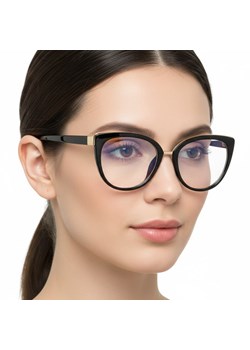 Okulary Kocie z filtrem światła niebieskiego do komputera zerówki POL-BLF-818K czarne ze sklepu Stylion w kategorii Zegarki - zdjęcie 189097228