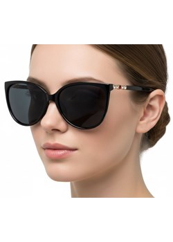 Okulary przeciwsłoneczne damskie polaryzacyjne kocie POL-828 czarne ze sklepu Stylion w kategorii Okulary przeciwsłoneczne damskie - zdjęcie 189097229