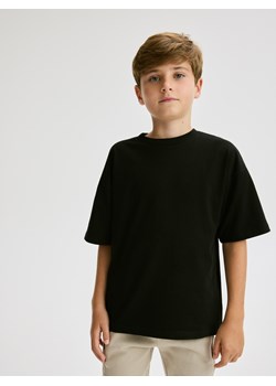 Reserved - Bawełniany t-shirt - czarny ze sklepu Reserved w kategorii T-shirty chłopięce - zdjęcie 189097858