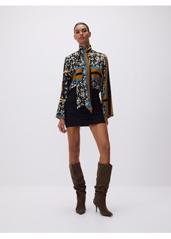 Reserved - Wzorzysta bluzka z wiązaniem - wielobarwny ze sklepu Reserved w kategorii Bluzki damskie - zdjęcie 189097877