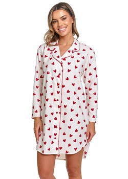 Doctor Nap TM.7442 koszula nocna rozpinana długi rękaw amour ze sklepu kontri.pl w kategorii Koszule nocne - zdjęcie 189097968