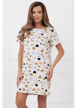 Italian Fashion Soraja koszula nocna krótki rękaw druk/ecru ze sklepu kontri.pl w kategorii Koszule nocne - zdjęcie 189097985