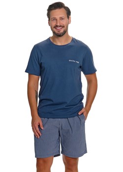 Doctor Nap PMB.7424 piżama męska bawełniana krótka denim blue ze sklepu kontri.pl w kategorii Piżamy męskie - zdjęcie 189097988