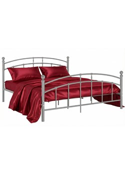 Szare metalowe łóżko z zagłówkiem 120x200 cm Z6-R28 ze sklepu Edinos.pl w kategorii Łóżka i materace - zdjęcie 189098746