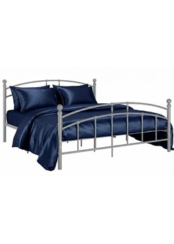 Popielate metalowe łóżko małżeńskie 160x200 cm K3-D19 ze sklepu Edinos.pl w kategorii Łóżka i materace - zdjęcie 189098747