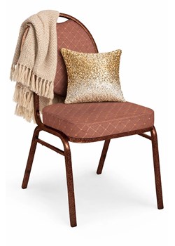 Brązowe krzesło do sali bankietowej F7-A80 ze sklepu Edinos.pl w kategorii Krzesła - zdjęcie 189098759