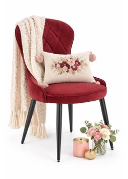 Bordowe stylowe krzesło do salonu K4-G11 ze sklepu Edinos.pl w kategorii Krzesła - zdjęcie 189098766