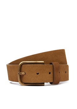 Pasek Calvin Klein Round Buckle Suede 35Mm Fixed LV04D7070G Brązowy ze sklepu eobuwie.pl w kategorii Paski męskie - zdjęcie 189101515
