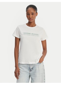 Guess Jeans T-Shirt W6GIC5 K8HM0 Biały Regular Fit ze sklepu MODIVO w kategorii Bluzki damskie - zdjęcie 189101846