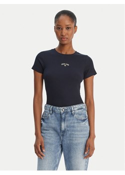 Guess Jeans T-Shirt W6GPZ3 KA0H1 Granatowy Slim Fit ze sklepu MODIVO w kategorii Bluzki damskie - zdjęcie 189101869
