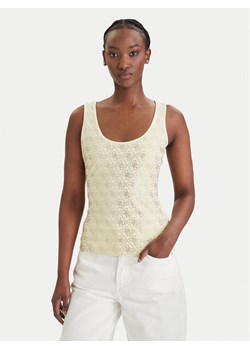 Guess Top W6GP10 K2932 Żółty Regular Fit ze sklepu MODIVO w kategorii Bluzki damskie - zdjęcie 189101887