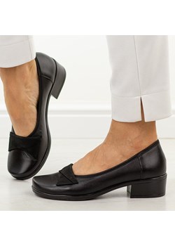 Czarne Polskie półbuty damskie Gregors 823 ze sklepu suzana.pl w kategorii Czółenka - zdjęcie 189102757