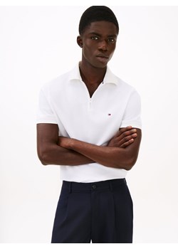 Tommy Hilfiger Męska koszulka polo Mężczyźni biały jednolity ze sklepu vangraaf w kategorii Bluzki damskie - zdjęcie 189102938