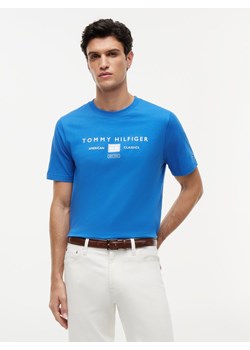 Tommy Hilfiger Koszulka męska Mężczyźni Bawełna (100%) błękit królewski jednolity ze sklepu vangraaf w kategorii T-shirty męskie - zdjęcie 189102946