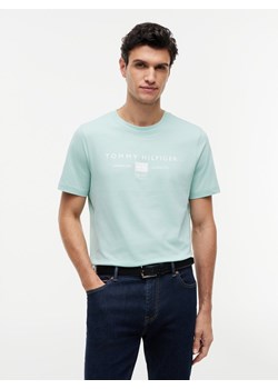 Tommy Hilfiger Koszulka męska Mężczyźni Bawełna (100%) miętowy jednolity ze sklepu vangraaf w kategorii T-shirty męskie - zdjęcie 189102947